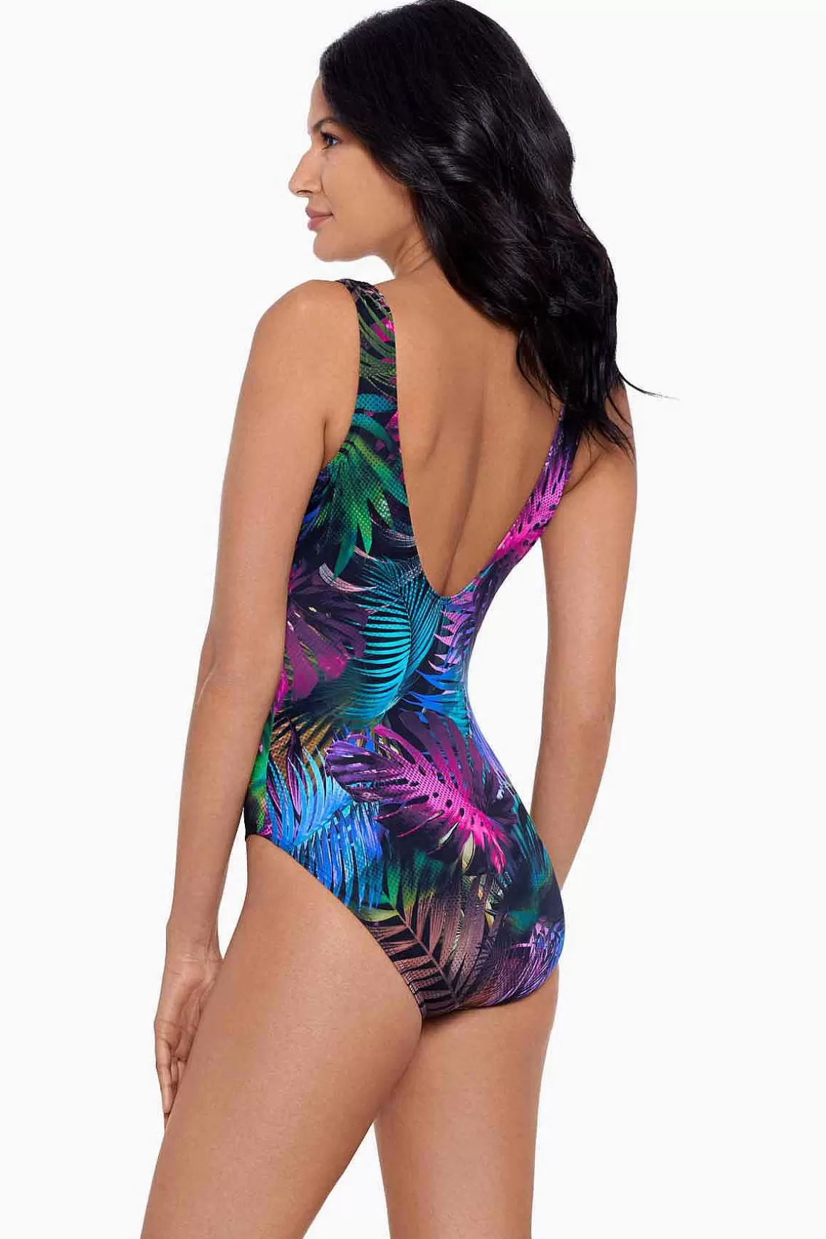 Miraclesuit Een Stuk<Pixel Palmas Revele Eendelig Badpak Zwart/Multi