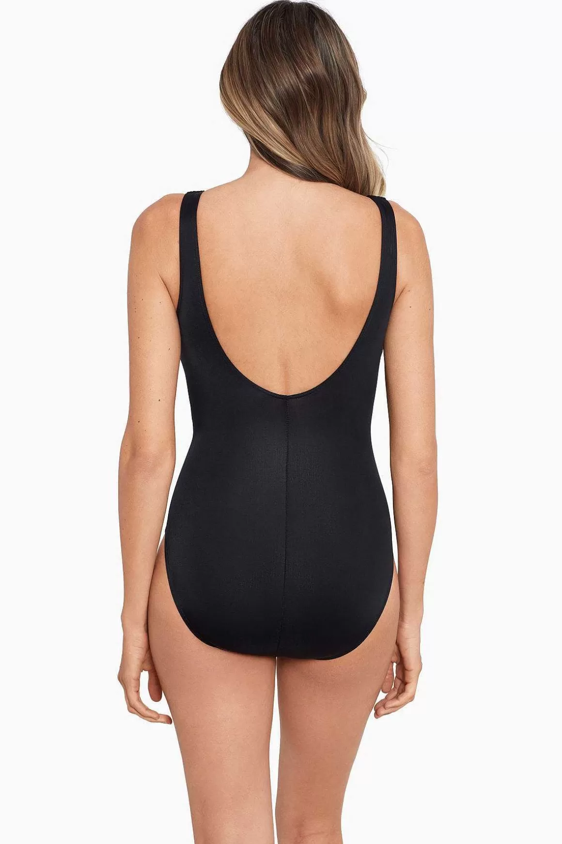 Miraclesuit Een Stuk<Razzle Dazzle Zipt Zwempak Uit Een Stuk Zwart